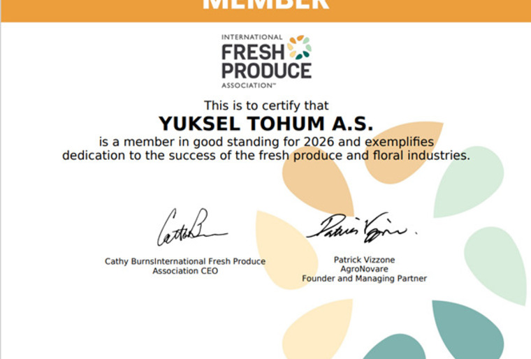 Yuksel Seeds nuevo miembro del International Fresh Produce Association